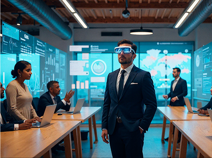 Professional working with automation tools